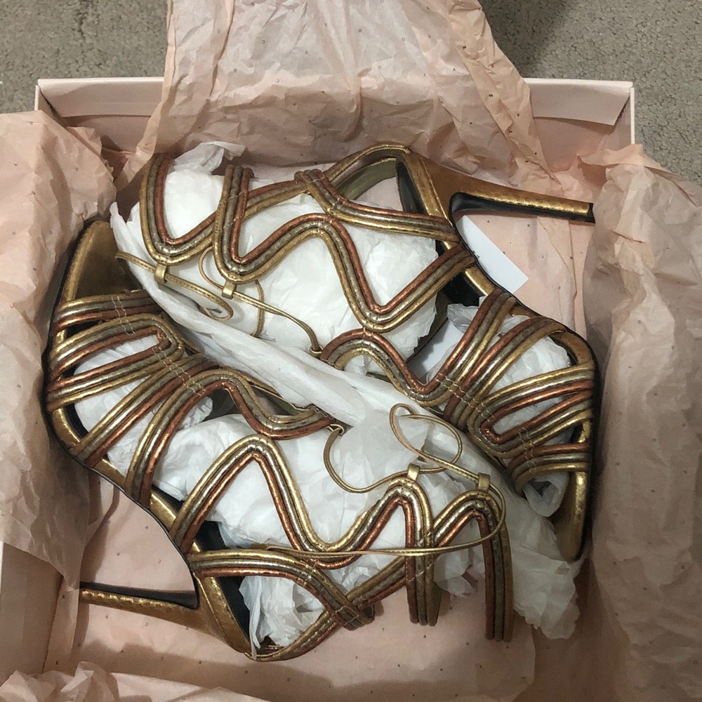 Bcbgeneration Oro Multi Python Print Heels - image 1